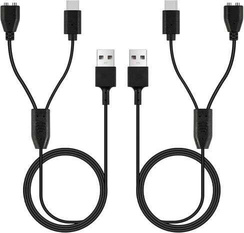 Pack of 2 Charger Cord Replacement for Jugbow/Delupet/Yawpet Training Collar, 2-in-1 USB C and Magnetic Bark Collar Charging Cable in Saudi Arabia