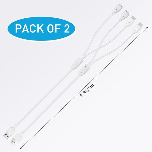 Pack of 2 Charger Cord Replacement for Jugbow/Delupet/Yawpet Training Collar, 2-in-1 USB C and Magnetic Bark Collar Charging Cable in Kuwait