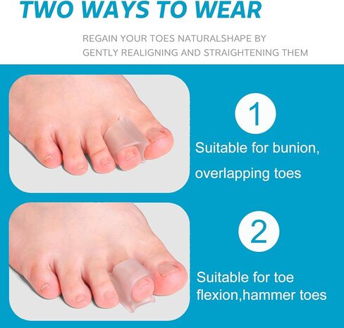 Hammer Toe Straightener Corrector - Bunion Corrector for Women Big Toe, Toe Spacers Toe Separators Toe Splint for Bunion, Curled Toes, Hammertoes (6 Pack,3 Sizes in One Set) in Saudi Arabia