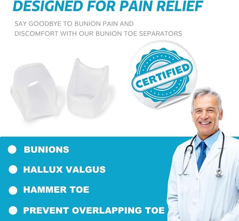 Hammer Toe Straightener Corrector - Bunion Corrector for Women Big Toe, Toe Spacers Toe Separators Toe Splint for Bunion, Curled Toes, Hammertoes (6 Pack,3 Sizes in One Set) in Saudi Arabia