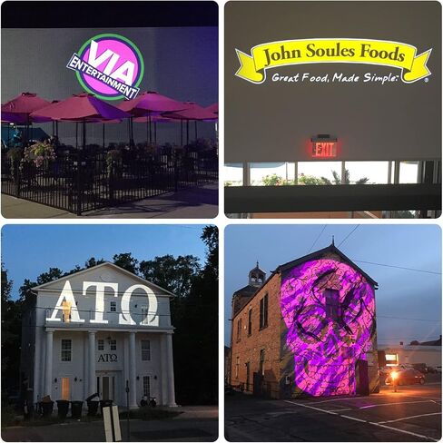 جهاز عرض GOBO بشعار 120 وات للأعمال، عرض دوراني فائق السطوع مع جهاز تحكم عن بعد وعدسة زجاجية، نظام تبريد ثلاثي، IP65 مقاوم للماء للاستخدام الداخلي والخارجي الآمن in Kuwait