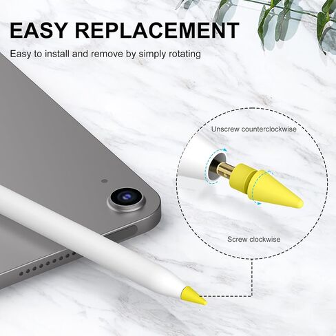 نصائح استبدال ميليا لنصائح Apple Pencil 2nd و 1st Generation ، إكسسوارات Ipency Nibs لـ iPad Pro Pencil 2/1 Gen (4Tips White) in Kuwait