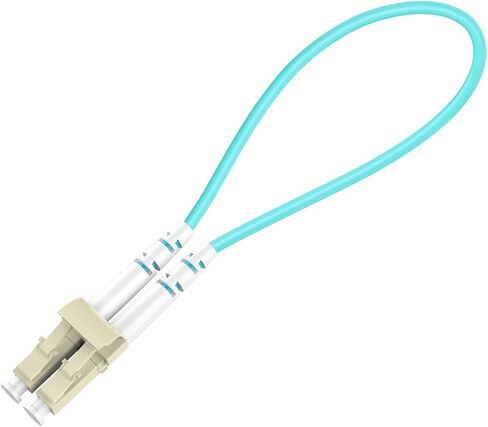 LC/UPC Fiber Loopback Tester Cable, OM3 Multimode Duplex - 50/125μm Fiber Optic Loopback Adapter, for Self-Testing SFP Modules or Network Equipment in Kuwait