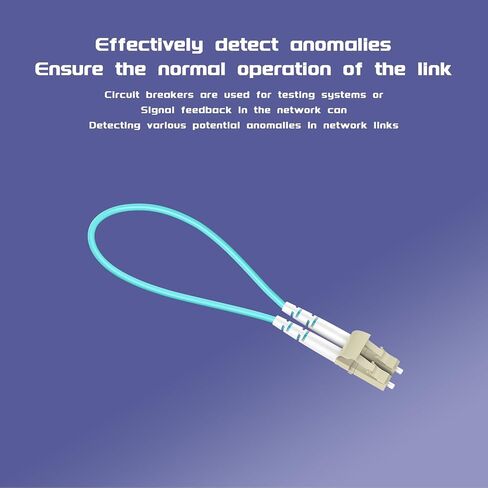 LC/UPC Fiber Loopback Tester Cable, OM3 Multimode Duplex - 50/125μm Fiber Optic Loopback Adapter, for Self-Testing SFP Modules or Network Equipment in Kuwait