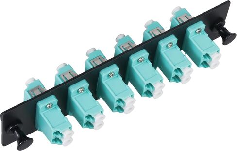 Xunsomten-2pcs 6 Fibers OM3 Multimode Patch Panel with 3 x LC UPC Duplex Fiber Optic Adapters LGX Compatible in Saudi Arabia