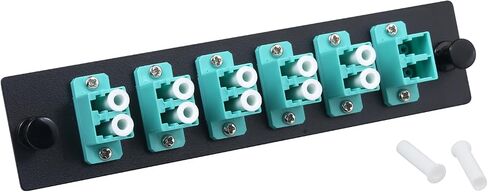 Xunsomten-2pcs 6 Fibers OM3 Multimode Patch Panel with 3 x LC UPC Duplex Fiber Optic Adapters LGX Compatible in Saudi Arabia
