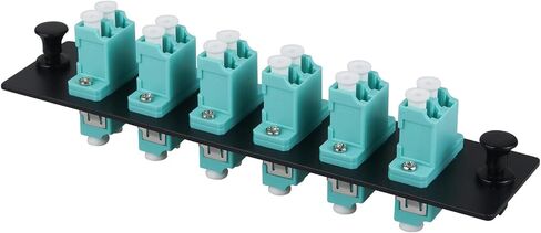 Xunsomten-2pcs 6 Fibers OM3 Multimode Patch Panel with 3 x LC UPC Duplex Fiber Optic Adapters LGX Compatible in Saudi Arabia