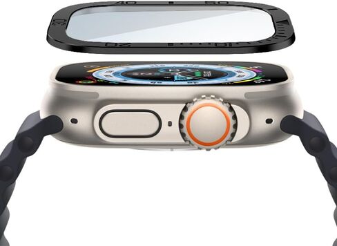 [حزمة مديرة زجاجية مقسّمة من طراز Apple Watch Ultra 2/1 49mm ، زمنية من الألومنيوم+إطار سبيكة من تيتانيوم 9H حامي شاشة الزجاج المقبى ، [Touch Sensitive] in Kuwait