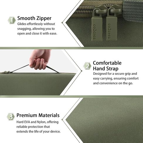 co2CREA Hard Travel Case Compatible with 8BitDo Retro Mechanical Keyboard 87 Keys Dual Super Programmable Buttons (Green Case) in Saudi Arabia