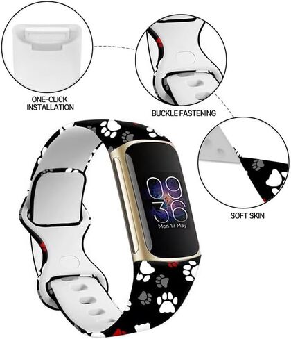 Sport Bands Compatible with Charge 6 /Charge 5 for Women Men,Soft Waterproof Replacement Straps Wristbands for Charge Advanced Fitness Tracker in Saudi Arabia