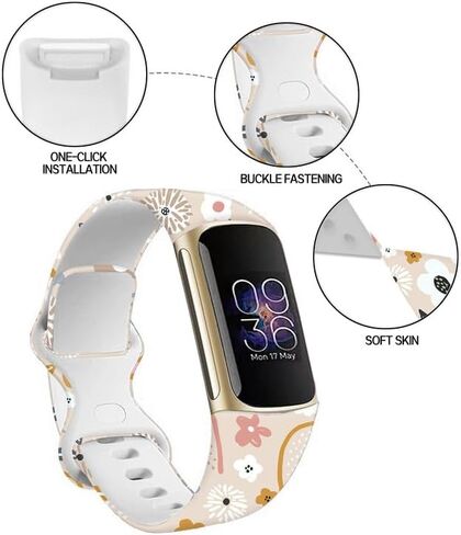 Sport Bands Compatible with Charge 6 /Charge 5 for Women Men,Soft Waterproof Replacement Straps Wristbands for Charge Advanced Fitness Tracker in Kuwait