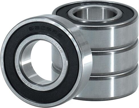 CHR Ball Bearings | 3/4" | 4 Pack | Double Rubber Sealed Deep Groove Ball Bearing | Lubricated Chrome Steel | Exceptional Performance for Motors, Appliances, Machinery | ISO 9001-2015 Certified in Saudi Arabia