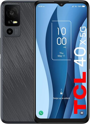 هاتف TCL 40 × 5G غير مؤمن بالهاتف الخلوي ، 5G Android 13 ، 5000 مللي أمبير في الساعة ، كاميرا رئيسية 50 ميجابكسل ، هاتف محمول 6.56 بوصة ، 64 جيجا بايت روم تصل إلى 1 تيرابايت مع بطاقة Micro SD ، الإصدار الأمريكي (متجدد) in Kuwait