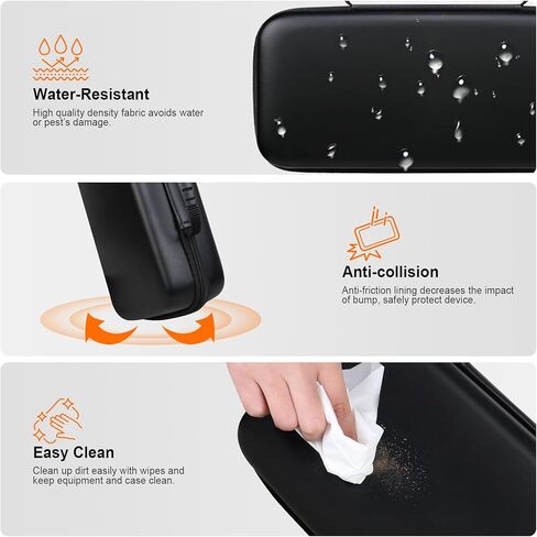 حالة Raiall الصلبة لـ ASUS ROG Ally/ ROG Ally X Gaming Handheld Console و Protable Hard Travel Case Case With Witch for Game و Cable Charger و Phone و Black in Kuwait