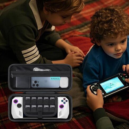 حالة Raiall الصلبة لـ ASUS ROG Ally/ ROG Ally X Gaming Handheld Console و Protable Hard Travel Case Case With Witch for Game و Cable Charger و Phone و Black in Kuwait