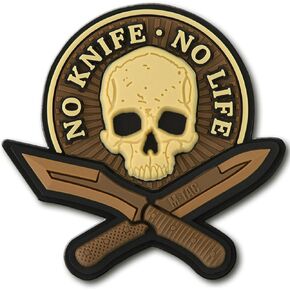 M-Tac Morale Patches No Knife No Life PVC 3D Military Tactical