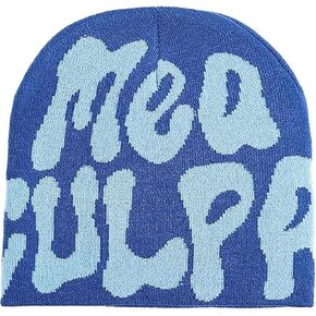 TaowaveWomen Beanie Y2k Hat,MEA Culpa Graphic Beanies Designs,Winter Hat Knit Skull Cap for Women