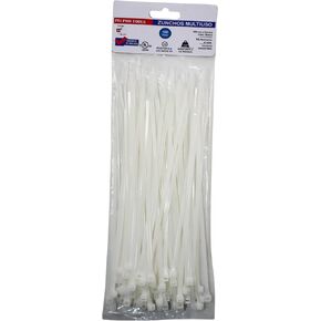 12 Inch UV-Resistant Cable Ties - 100 Pack, Heavy Duty, Transparent