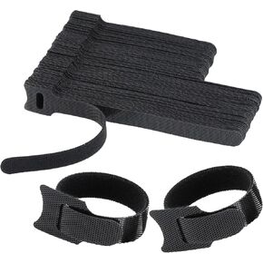 200 PCS Cord Organizer for Cable Management, Reusable Cable Ties for Cord, Wire Wrap, Appliances, Straps, Charger, Computer, PC, Electronics, 100 6 inch & 100 4 inch, Black