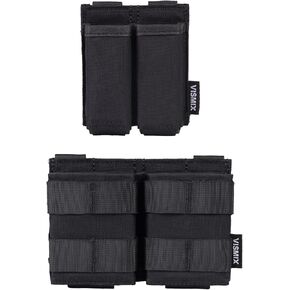 Bundle:Double 9mm Mag Pouch + Double 5.56mm AR MOLLE Magazine Pouch