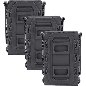 Dekoo Mag Pouch, 3PCS Tactical Magazine Pouches Molle Fastmag Softshell Mag Carrier 5.56/7.62mm Fastmag for Airsoft M4 AR AK