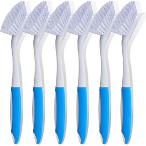 Hsei 20 Pcs Kitchen Scrub Dish Brush Bulk with Long Handle Dish Scrubber with Stiff Bristles Washing Scrub Brushes for Housekeeping or Cleaning Company Hotel (Blue)