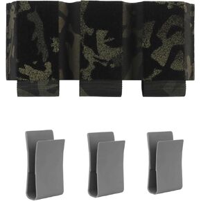 Elastic Triple Magazine Pouch Kangaroo Mag Holster 5.56/ M4/M16 Magazines Holder Pocket with with Quick Release Insert Cip Set