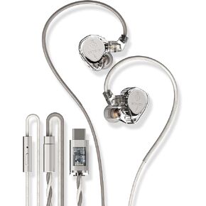 HIDIZS ST2 Pro in-Ear Earphones USB-C DAC HiFi Headphones, Dual 10 mm Dynamic Drivers, Premium ESS ES9218AC Pro Chip, in-Line Control, HD Microphone