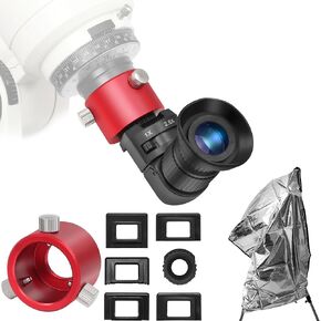 Protective Telescope Cover Diameter 30.1" - Bundle with - Right Angle Viewfinder with Metal Adapter