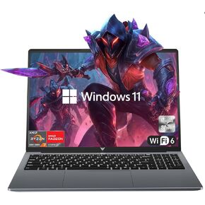 2025 AMD Laptop, 16.0inch Laptop Computer with AMD Ryzen 7 5700U (8C/16T, Up to 4.3GHz), 16GB RAM 512GB NVMe SSD Windows 11 Laptop, Radeon RX Vega 8 Graphics, WiFi 6, Backlit KB, 53Wh Battery, Gray