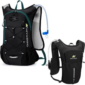 N NEVO RHINO Water Backpack Pack with 2L Water Bladder, Running Vest with 1.5L Water Bladder, Hydration Water Vest for Hiking, Trail Running, Marathons, Cycling