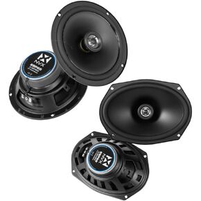 NVX® E-Series Car Speaker Upgrade Bundle – Includes ESP65 6.5" 2-Way Coaxial Speakers (360W Max, 120W RMS) & ESP69 6x9" 2-Way Coaxial Speakers (480W Max, 160W RMS) – High-Performance Factory Replaceme