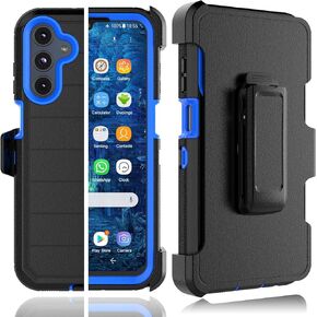 Tekcoo Case for Samsung Galaxy A16 5G | SM-A166 with [Built-in Screen Protector] Holster Locking Belt Clip [Military Grade 12FT Drop Tested] Full Body Kickstand Cover [Orange]