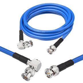 Yuslao 3G/6G/12G SDI Cable 10FT BNC Male to BNC Right Angle Cable SDI Video Cable RG6 75 Ohm Coaxial Cable Ultra Low Loss for 8K 4K 6G-SDI 3G Video Security Camera SDI Converter(1 Pcs)