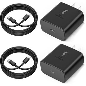 2025 NEW 45W Super Fast Charger Type C PD3.0 متوافق مع iPhone 16 Pro Max [2 Pack] مع Cable Cable Clord-45 Watt USB C Charger بديل لـ iPhone 16/16 Plus/15/15 Pro Max