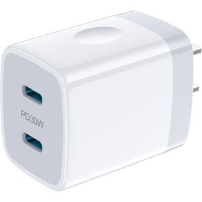 Fast Charger Adapter 30W Dual Port Type C Plug Android Phone Charger Block for Motorola Razr/Edge 2024/G Stylus 5G/G Power 2025/2024/G Play 2024/G 5G/G Pure/G Fast/Razr 50 Ultra/40 Ultra/One 5G UW ACE