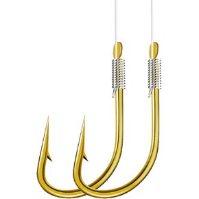 Dyxssm Tiny Fish Hooks with Line, Pre Tied Small Fishing Hook and Leader (Pack of 20)
