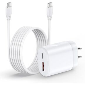 25W Fast Charger Type C Compatible for Samsung Galaxy A56/A36/A26/A16 5G/A15/A55/A35/A06/A54/A14/A25/S25 Ultra/S24 FE/S23/S22/S21/Z Fold 6/Flip 6,Pixel 9a/9 Pro/9,Android Charger Block 6FT USB C Cable