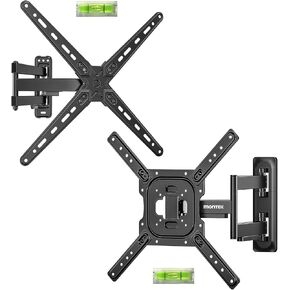 monTEK Full Motion TV Wall Mount Bracket for LED LCD Flat Screen TVs & Monitors, Swivel Tilt Extension Rotation with Articulating Arms, for 23-65 Inch & 13-55 Inch