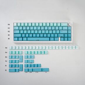 125 Keys Gradient Gray Keycaps PBT Dye Sub Cherry Profile Fit for 61/87/104/108 Cherry Mx Switches Mechanical Keyboard