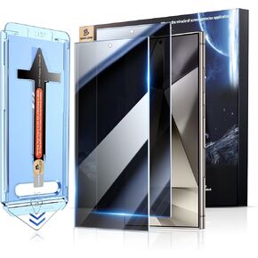 MAGIC JOHN 2 Pack for Samsung Galaxy S24 Ultra Privacy Glass Screen Protector 6.8 inch, Anti-spy Tempered Glass Film, Auto Dust-Elimination Installation, Bubble Free, Case Friendly, Anti-Scratch