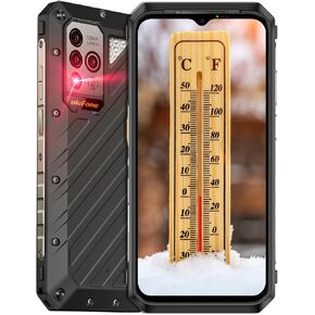 Ulefone Power Armor 18 Ultra 5G Rugged Cell Phones Android 14 with Temperature Sensor, 24GB+512GB, MTK Dimensity 7050, 108MP Flagship Camera, 9600mAh/Wireless Charge, 6.58", uSmart/NFC/Wi-Fi 6