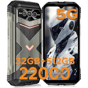 DOOGEE V MAX Pro(2025) 5G Rugged Phone,22000mAh,32GB+512GB/TF 2TB,Android 14 Rugged Smartphone,108MP+20MP Night Vision Phone, 6.58"FHD+ 120Hz IPS Screen, IP68/IP69K Waterproof,NFC/OTG/Face ID/1.18 lb