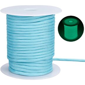 34 Yards/31m Polyester Paracord Camping Cord Glow in The Dark para Cord Parachute Spool Cords Luminous Survival Climbing Rope for Outdoor Hiking Beading Bracelets Lanyards DIY Crafts Project
