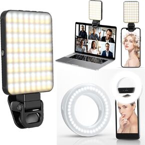 XINBAOHONG Selfie Light Rechargeable Portable Clip-on Selfie Fill Ligh for Smart Phone Photography, Camera Video, Girl Makes up