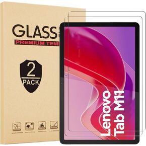 gjinniuk [2 حزمة شاشة حزمة متوافقة مع Lenovo Tab M11 2024 طراز TB-330FU/TB-330XU/331FC ، واقي الفيلم الزجاجي المتوافق مع Lenovo Tablet M11 Anti-Scratch 9H صلبة خالية من الفقاعات خالية من الصلابة
