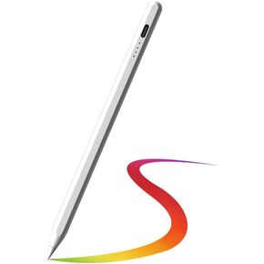 Stylus Pen for iPad (2018-2024), Magnetic Fast Charging, Palm Rejection & Tilt Sensitivity, Compatible with iPad Pro 11"/12.9", Air 3/4/5, Mini 5/6, iPad 6/7/8/9/10 Gen （White）