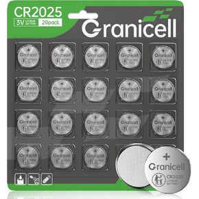2025 Battery Compatible with Medical and Fitness Devices CR2025 Lithium 3V Coin Battery for Child Safety, Suitable for Key Fobs,Car Remote, Watch, Candle and More (CR2025-6)