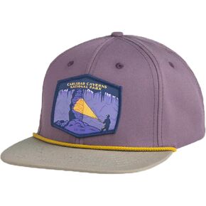 Sendero Provisions Co. Carlsbad Caverns National Park Adjustable Snapback Rope Hat with Woven Patch & Topographic Map Undervisor (Purple) - One Size