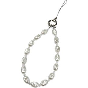 Phone Charm for Women and Girls, Beaded Wrist Strap, Universal Pearl Theme Cell Phone Lanyard for All Models, Fashion Accessories for Camera